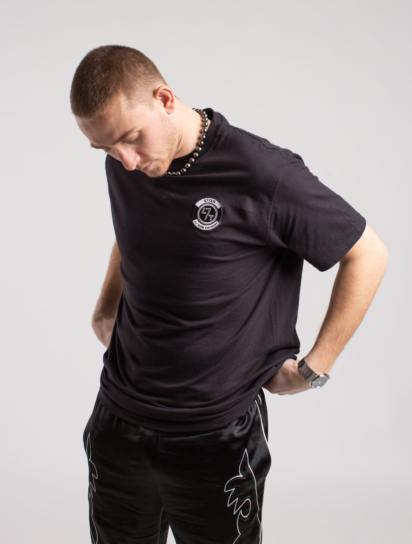 T-shirt "Au bon endroit" Noir
