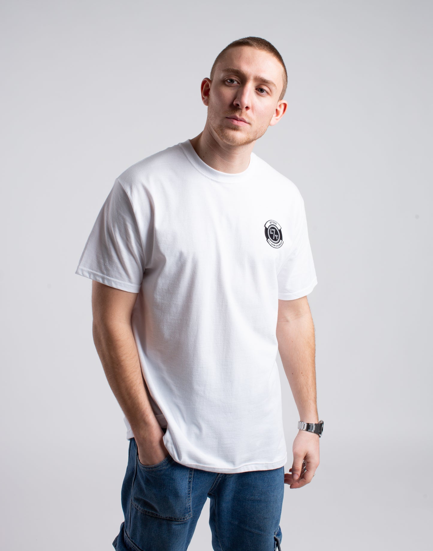 T-shirt "Au bon endroit" Blanc