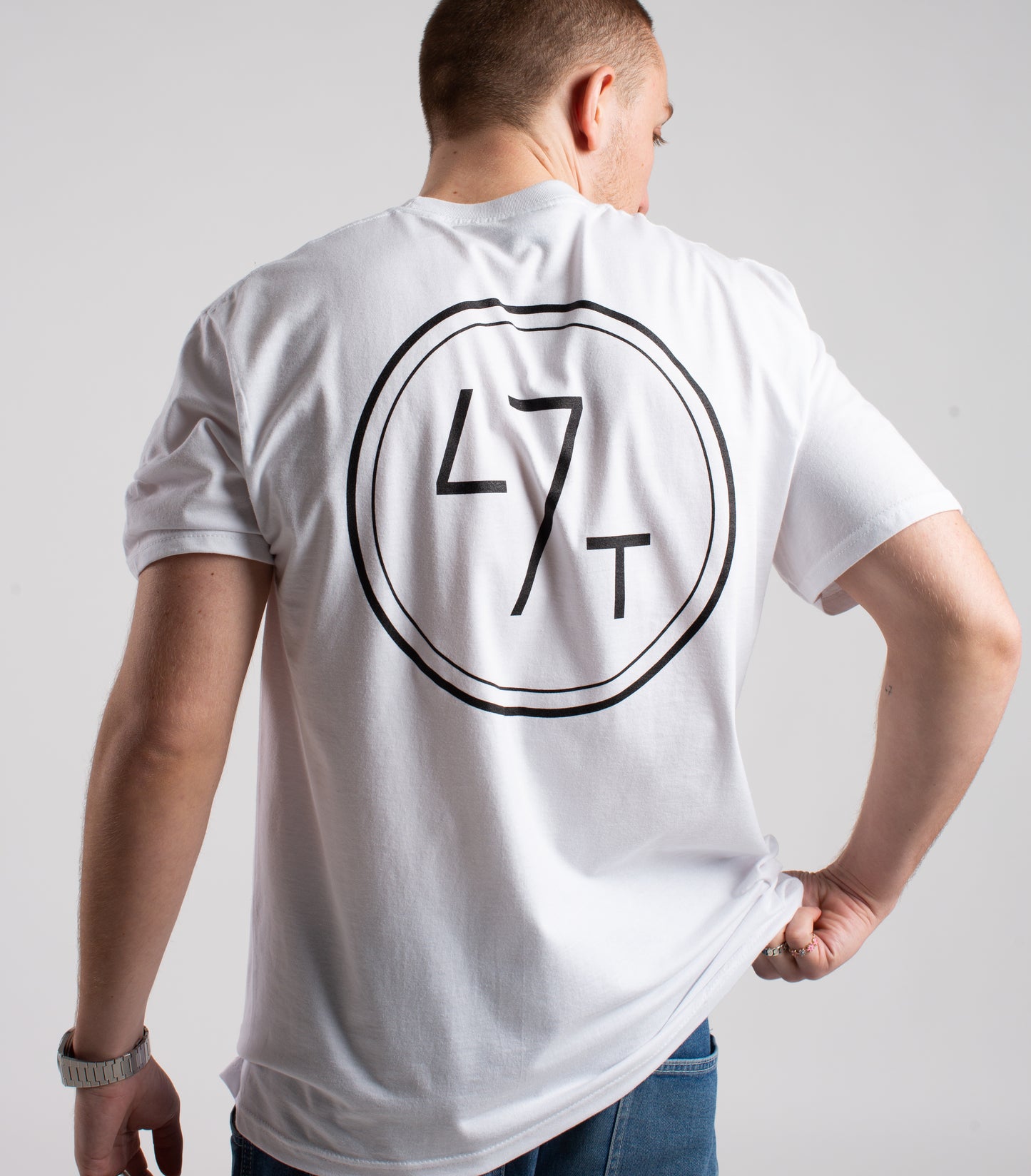 T-shirt "Au bon endroit" Blanc