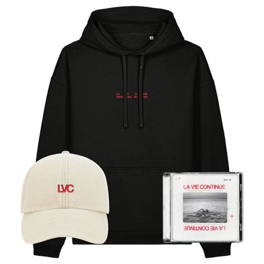 HOODIE NOIR EXCLU LVC + CASQUETTE LVC + CD