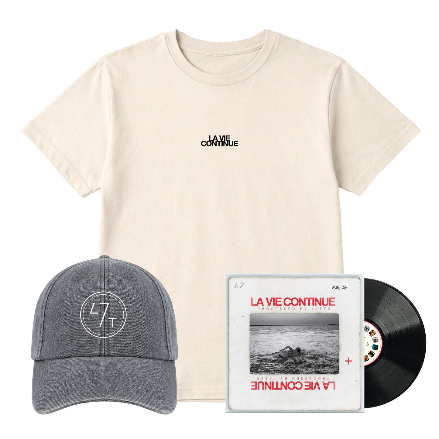 TSHIRT EXCLU LVC + CASQUETTE 47TER + VINYLE